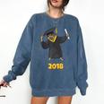 2018 Graduation Shirts Sloth Lovers For Women Teens Comfort Colors Sweatshirt Denim