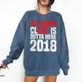 2018 Senior Graduation My Happy Class Shirt Comfort Colors Sweatshirt Denim