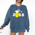 2018 Softball Senior Graduation Shirt For Girls Grad Comfort Colors Sweatshirt Denim