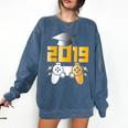 2019 High School Graduation Shirt Gamer Graduate Comfort Colors Sweatshirt Denim