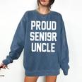 2019 Senior Uncle SEN19R Class Graduation Party T Shirt Comfort Colors Sweatshirt Denim