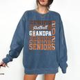 2026 Football Senior Grandpa Graduation Matching Family Comfort Colors Sweatshirt Denim