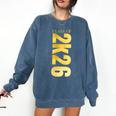 2K26 Class Of 2026 Graduation College Senior Back To School Premium Tri-Blend Comfort Colors Sweatshirt Denim