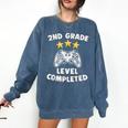 2nd Grade Graduation Video Gamer Tee Comfort Colors Sweatshirt Denim
