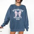 4th Grade Bow 2026 Fourth Grade Graduation Comfort Colors Sweatshirt Denim