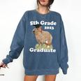5th Grade Graduation Class Of 2023 Capybara Fifth Graduate Comfort Colors Sweatshirt Denim
