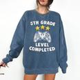 5th Grade Graduation Video Gamer Tee Comfort Colors Sweatshirt Denim