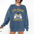 6th Grade Graduation Senior Video Gamer Graduated Comfort Colors Sweatshirt Denim