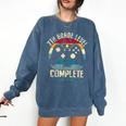 7th Grade Level Complete Gamer Class Of 2025 Graduation Boy Comfort Colors Sweatshirt Denim