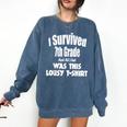 7th Seven Grade Graduation Shirt Boy Girl Graduate Education Comfort Colors Sweatshirt Denim