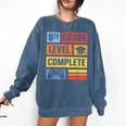 8th Grade Graduation Shirt 2024 Gamer Level Eighth Birthday Comfort Colors Sweatshirt Denim