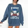 8th Grade Level Complete Graduation Class 2023 Gamer Boys Comfort Colors Sweatshirt Denim