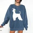 Afghan Hound Graduation Dog Graduate Men Women Kids Comfort Colors Sweatshirt Denim