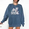 Anti Social Anti Social Club Introvert People Haters Comfort Colors Sweatshirt Denim Anti Social Anti Social Club Introvert People Haters Comfort Colors Sweatshirt Denim