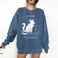 Antisocial Introvert Cat With Coffee On Computer Emo Goth Comfort Colors Sweatshirt Denim Antisocial Introvert Cat With Coffee On Computer Emo Goth Comfort Colors Sweatshirt Denim