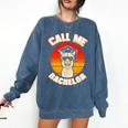 Bachelor Graduation For University Degree Party Llama Comfort Colors Sweatshirt Denim