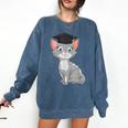 Bachelor Master Cats Graduation 2026 Graduate Comfort Colors Sweatshirt Denim