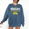 Bachelors Degree Graduation Senior Celebration Grad Party Comfort Colors Sweatshirt Denim