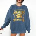 This Badass Has a Masters Degree College Graduation Comfort Colors Sweatshirt Denim