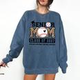 Baseball Senior Class Of 2027 Senior 2027 Graduation Women Comfort Colors Sweatshirt Denim