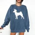 Basenji Graduation Dog Graduate Comfort Colors Sweatshirt Denim
