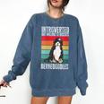 Bernedoodle Dog Introvert Bernedoodle Comfort Colors Sweatshirt Denim