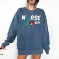 Best Nurse Graduation- RN Nurse Established 2019 LPN Comfort Colors Sweatshirt Denim