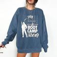 Boot Camp Graduation Military Cousin Support Tee Comfort Colors Sweatshirt Denim