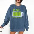 Bsc Completed Bachelor Of Science Graduation 2025 Comfort Colors Sweatshirt Denim
