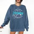 I Can't I'm In Nursing School Nurse Graduation Comfort Colors Sweatshirt Denim