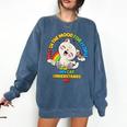 Cat Mom Loves Cats Dad Not In The Mood For People Introvert Comfort Colors Sweatshirt Denim