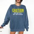 Caution Does Not Play Well With Others Introvert Comfort Colors Sweatshirt Denim Caution Does Not Play Well With Others Introvert Comfort Colors Sweatshirt Denim