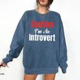 Caution I'm An Introvert Sarcastic Geek Video Gamer Jokes Comfort Colors Sweatshirt Denim Caution I'm An Introvert Sarcastic Geek Video Gamer Jokes Comfort Colors Sweatshirt Denim