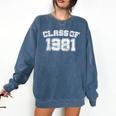 Class Of 1981 School Tee Shirt Graduation Class Party Comfort Colors Sweatshirt Denim
