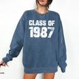Class Of 1987 High School College Graduation Reunion Comfort Colors Sweatshirt Denim