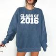 Class Of 2016 Senior Graduation Novelty Fashion T Shirt Top Comfort Colors Sweatshirt Denim