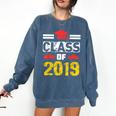 Class Of 2019 Graduation Senior High School College Comfort Colors Sweatshirt Denim