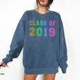 Class Of 2019 High School Graduation Date Graduate Comfort Colors Sweatshirt Denim