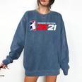 Class Of 2021 Senior Year Gamer Style Graduation For Grad Comfort Colors Sweatshirt Denim