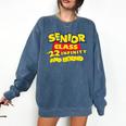 Class Of 2022 Senior 2000s Animated Movie Style Graduation Comfort Colors Sweatshirt Denim
