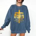 Class Of 2025 Christian Graduation Senior Graduate Men Women Comfort Colors Sweatshirt Denim