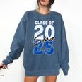 Class Of 2025 Senior Graduation 2025 Blue Comfort Colors Sweatshirt Denim