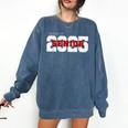Class Of 2025 Senior Graduation 2025 And Red Comfort Colors Sweatshirt Denim