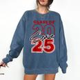 Class Of 2025 Senior 2025 Graduation Red Raglan Baseball Tee Comfort Colors Sweatshirt Denim