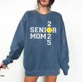 Class Of 2025 Softball Mom Senior Graduation Graduate Women Comfort Colors Sweatshirt Denim