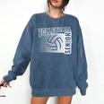 Class Of 2025 Volleyball Senior Class 25 Graduation Comfort Colors Sweatshirt Denim