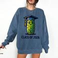 Class Of 2026 Graduation Pickle Trendy Graduate Humor Comfort Colors Sweatshirt Denim