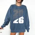 Class Of 2026 High School Senior Graduation Grey Sport Style Comfort Colors Sweatshirt Denim