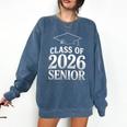 Class Of 2026 Senior Graduation School College Comfort Colors Sweatshirt Denim