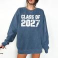 Class Of 2027 High School College Graduation Reunion T-Shirt Comfort Colors Sweatshirt Denim